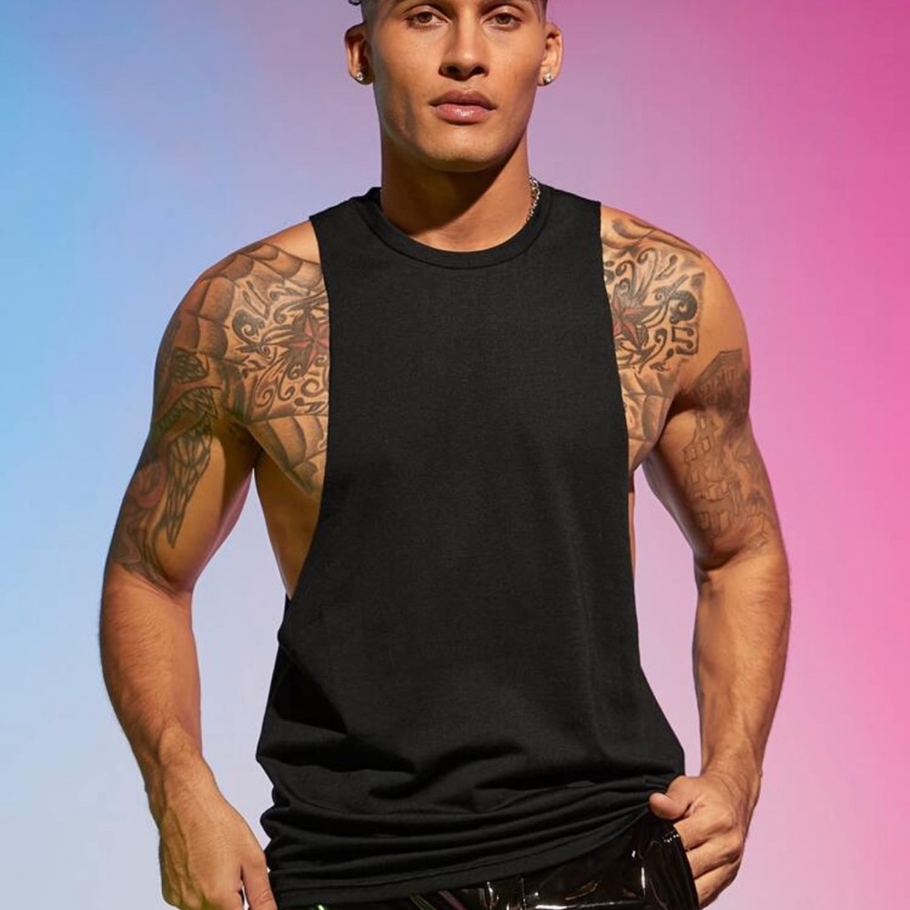 NWT Men's Black Fever City XL Drop Arm Tank